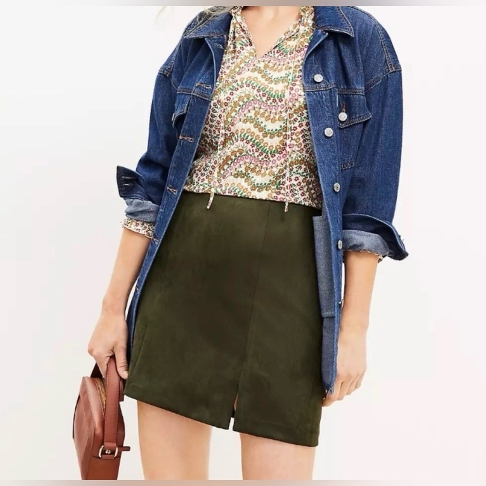 LOFT Suede Skirt
